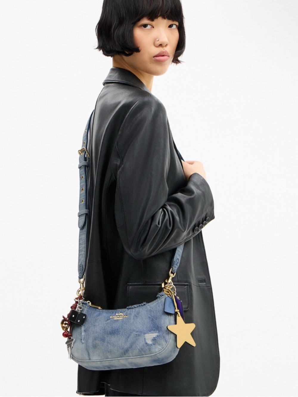 Coach Teri Shoulder Bag - Denim With All the Charms New With Tags Sold Out! - Picture 3 of 8